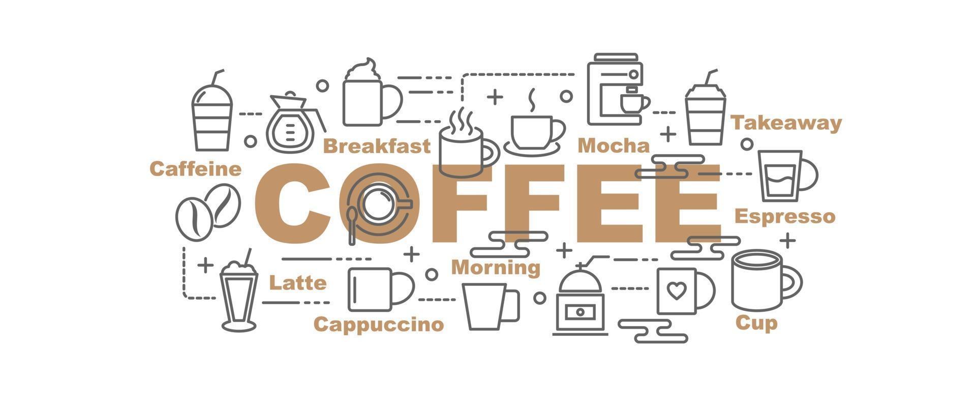 koffie vector banner