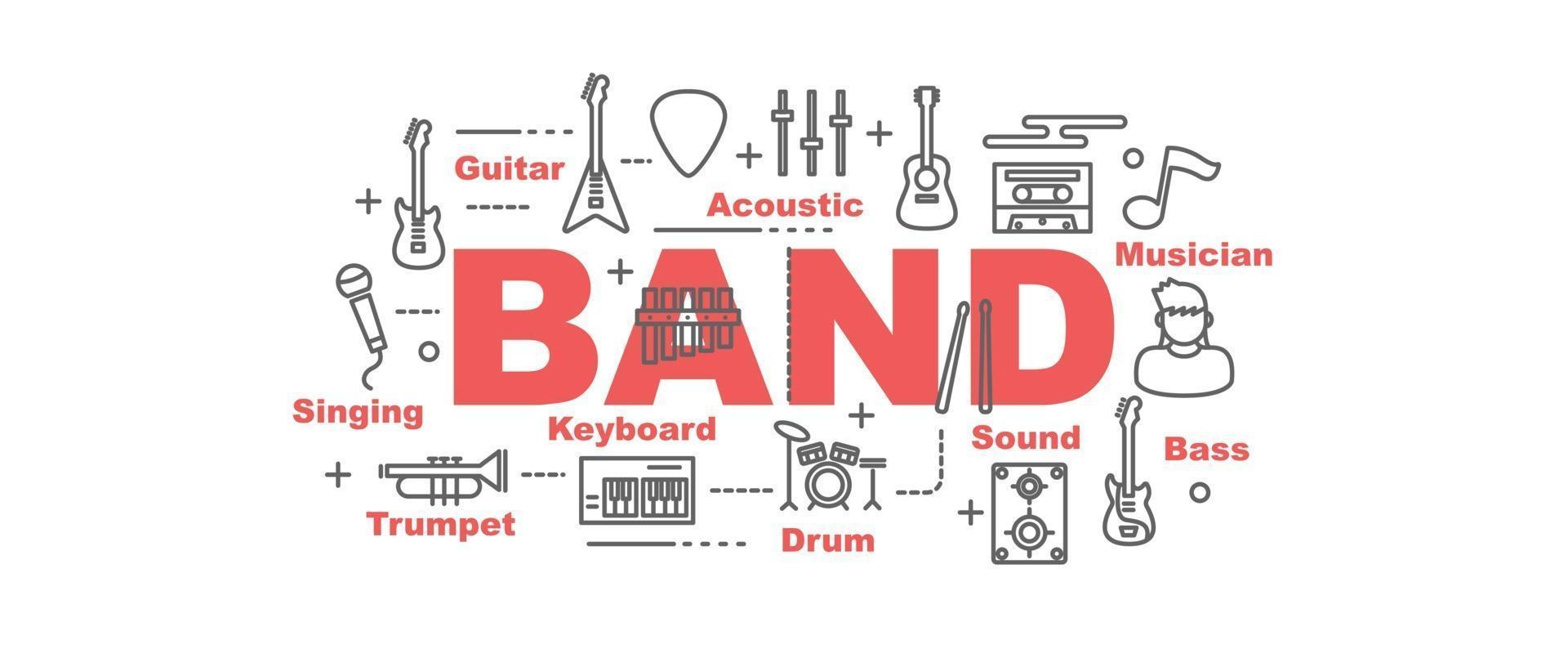 band vector banner