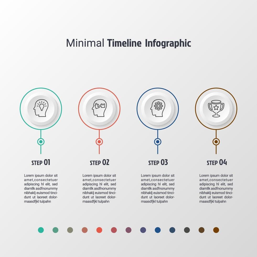 zakelijke minimale infographic vector