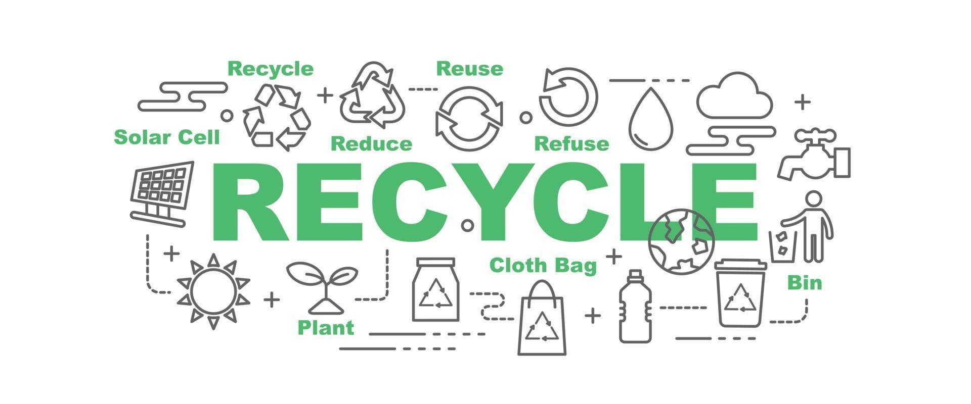 recycle vector banner