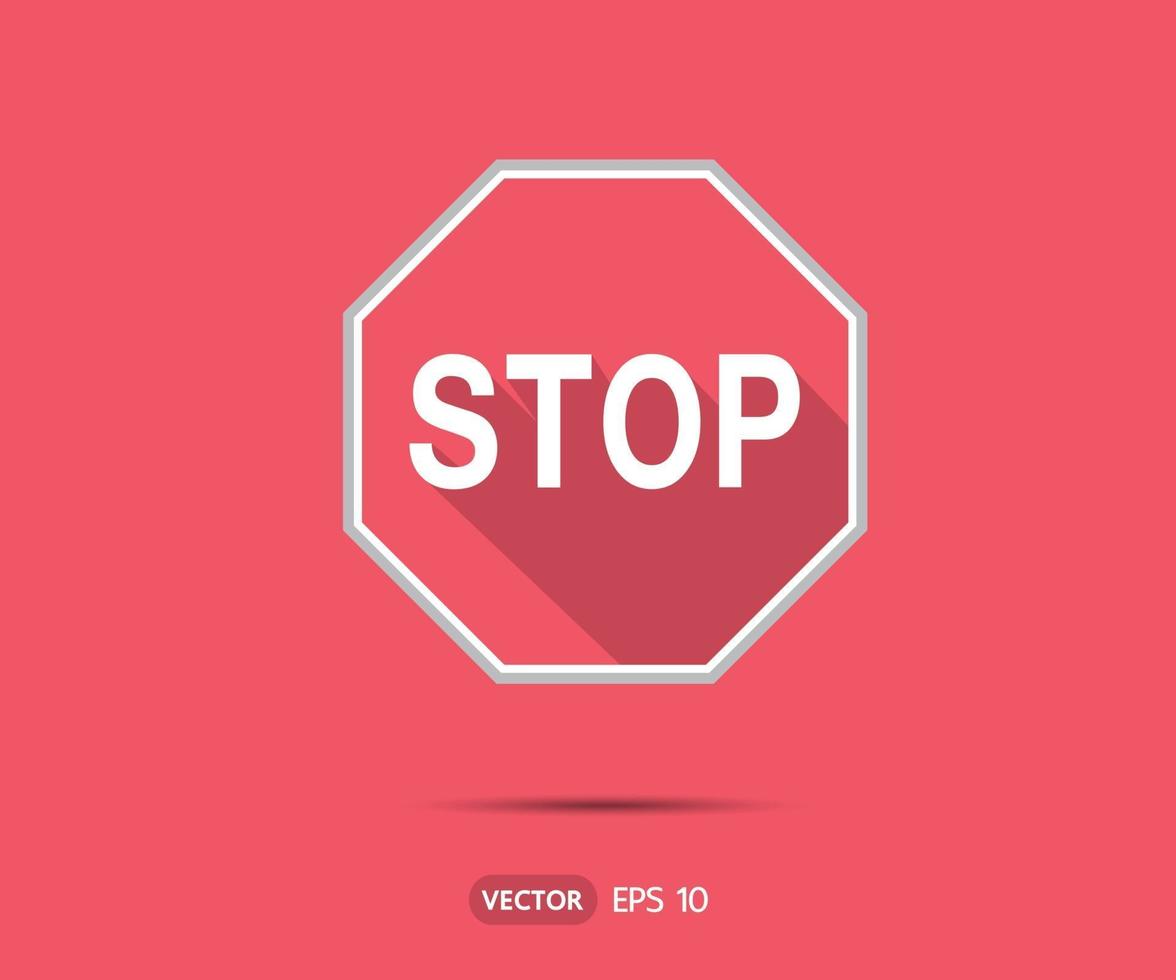 verkeersbord stopbord pictogram, logo vectorillustratie vector