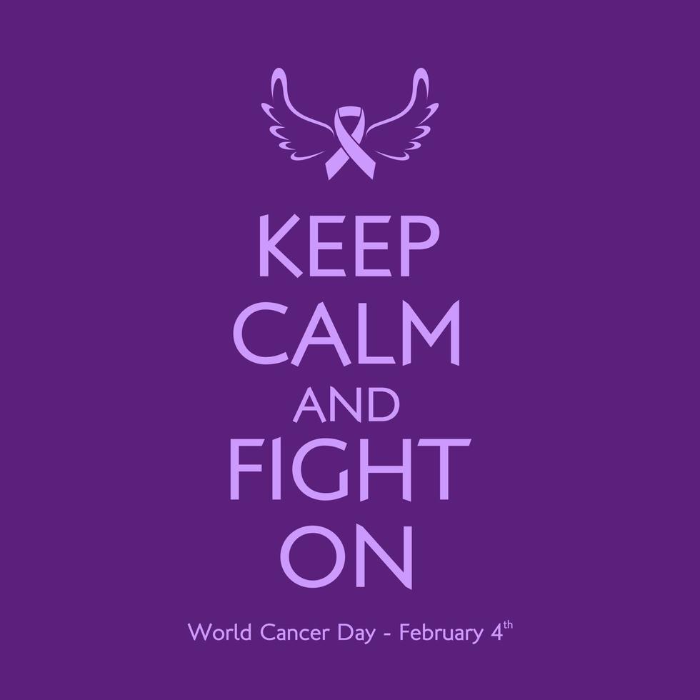 illustratie van 4 februari wereld kanker dag vector sjabloon