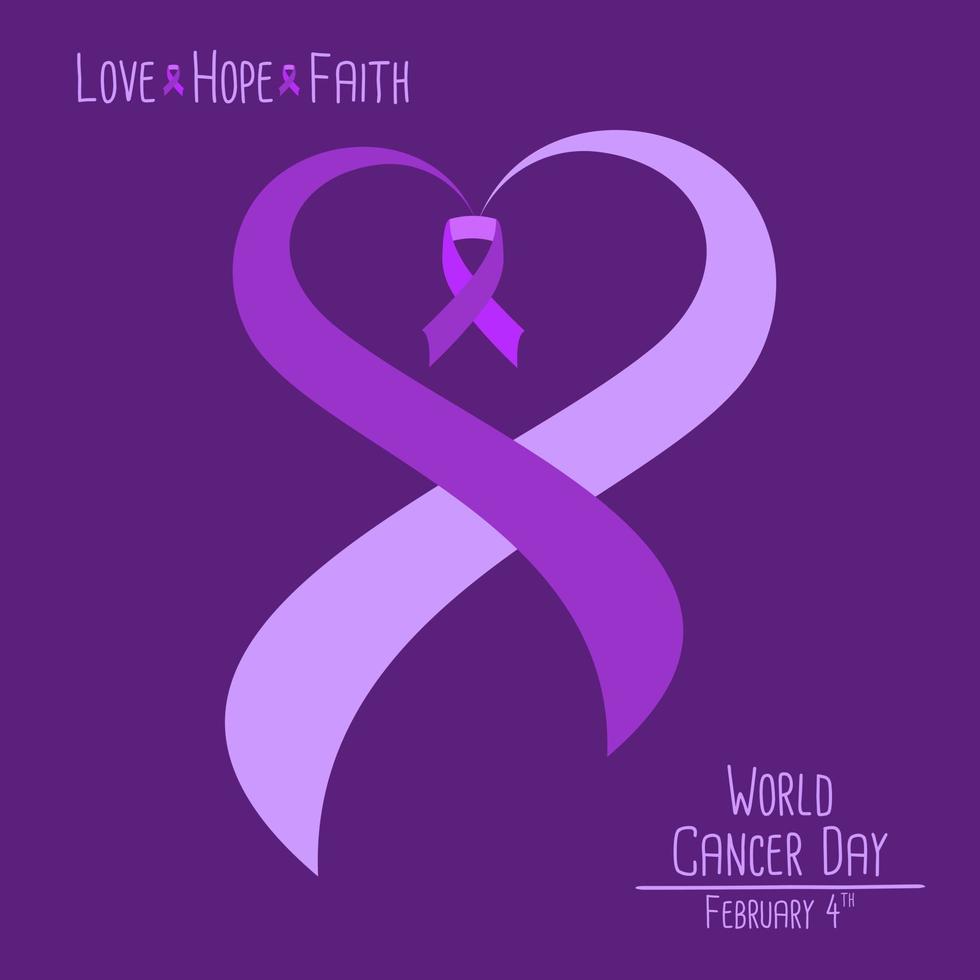 wereld kanker dag februari 4 vector illustratie ontwerp