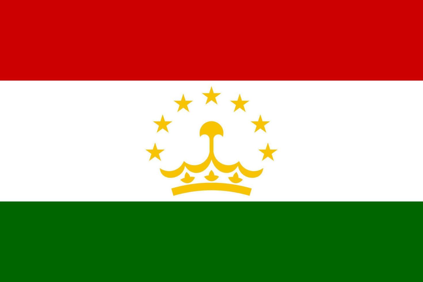 republiek van Tadzjikistan vlag, Tadzjikistan vlag vector, Tadzjikistan land vlag is een symbool van vrijheid, patriottisme en onafhankelijkheid. vector