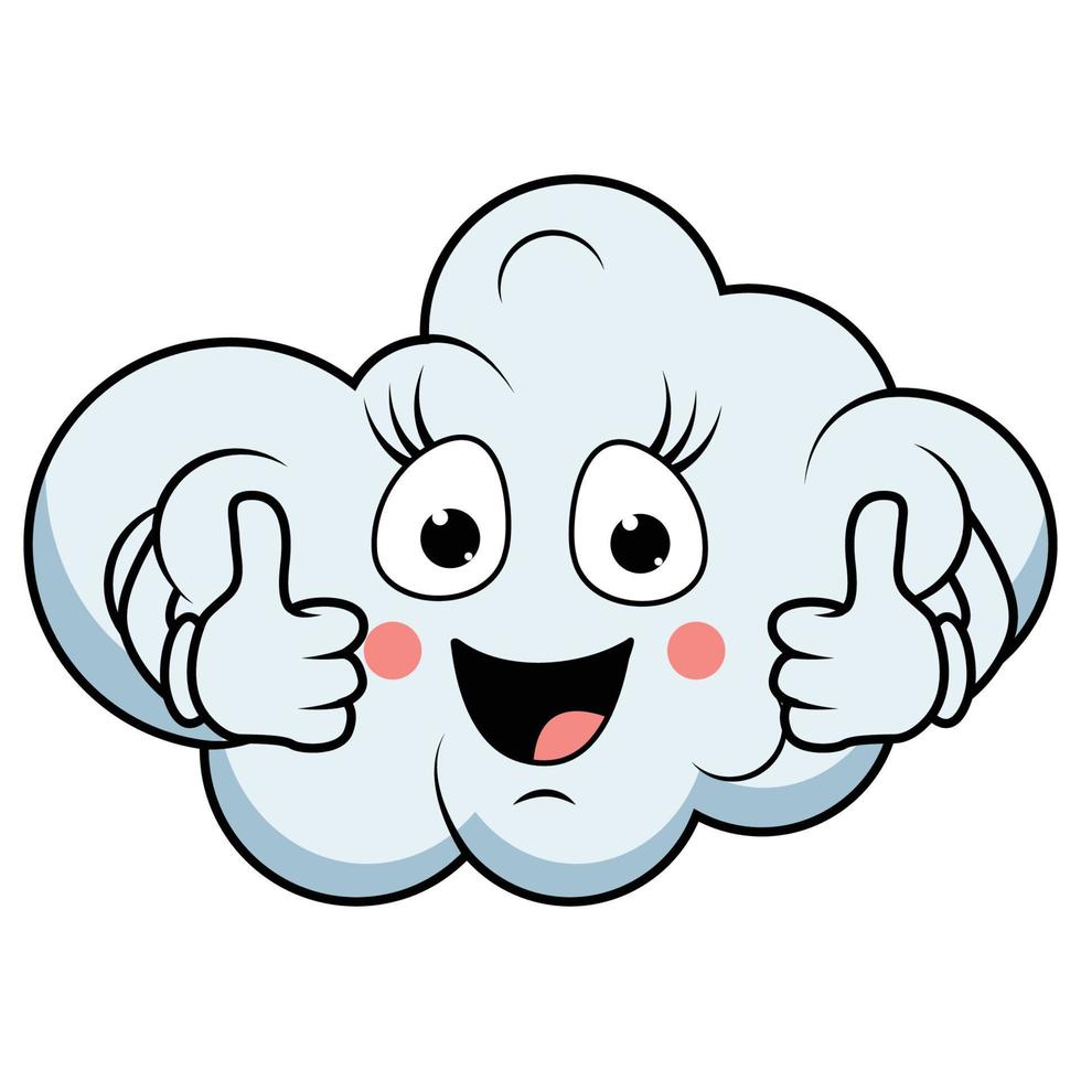 schattig wolk tekenfilm illustratie grafisch vector