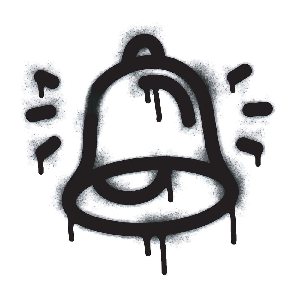 verzameling van graffiti klok tekens verstuiven geschilderd zwart Aan wit. klok symbool. geïsoleerd Aan wit achtergrond. vector illustratie