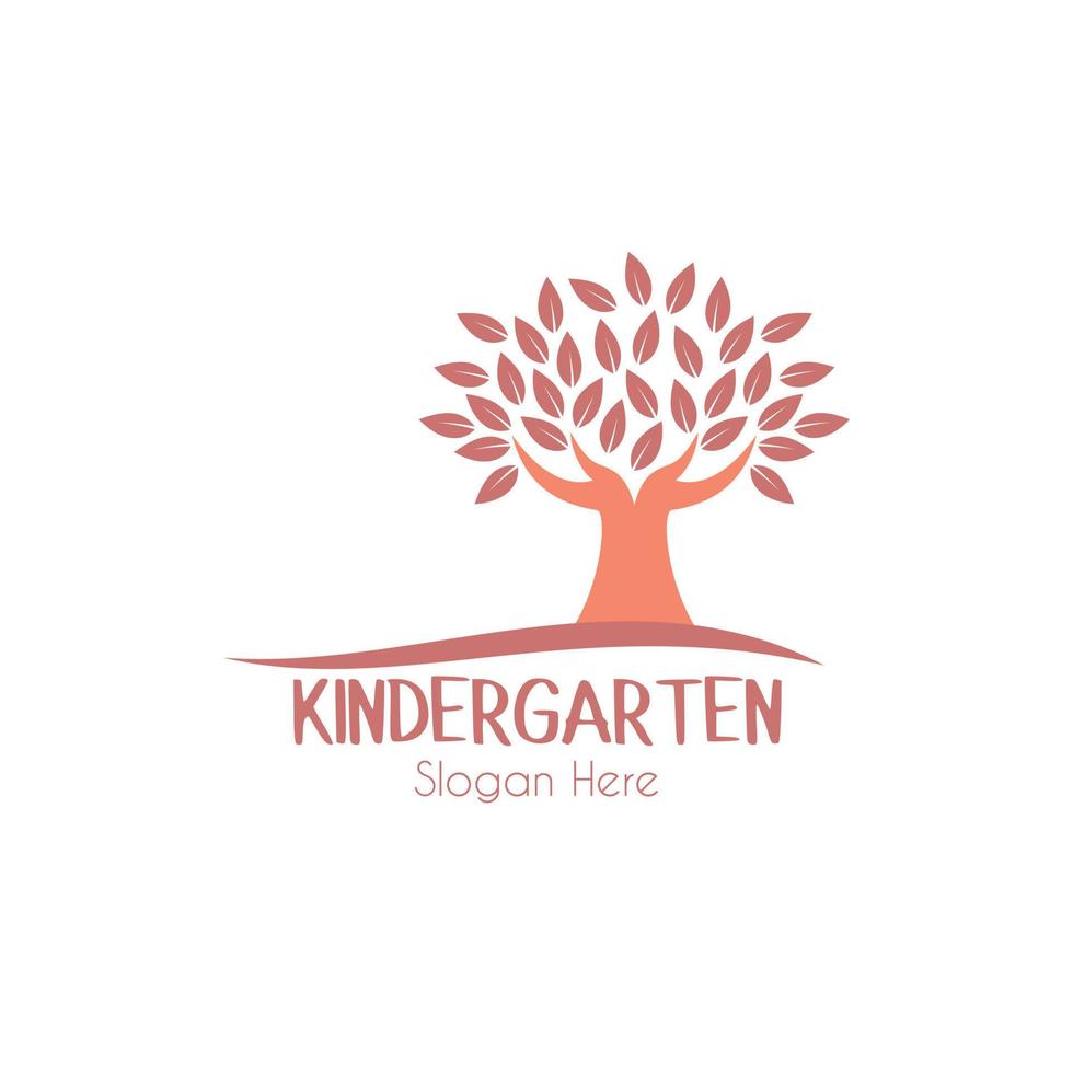 peuter, kleuterschool, kinderen thema logo ontwerp sjabloon vector