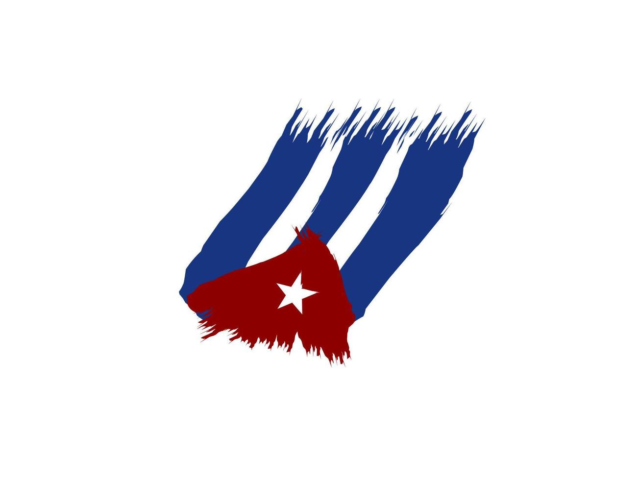 Cuba vlag icoon, illustratie van nationaal vlag ontwerp met elegantie concept vector