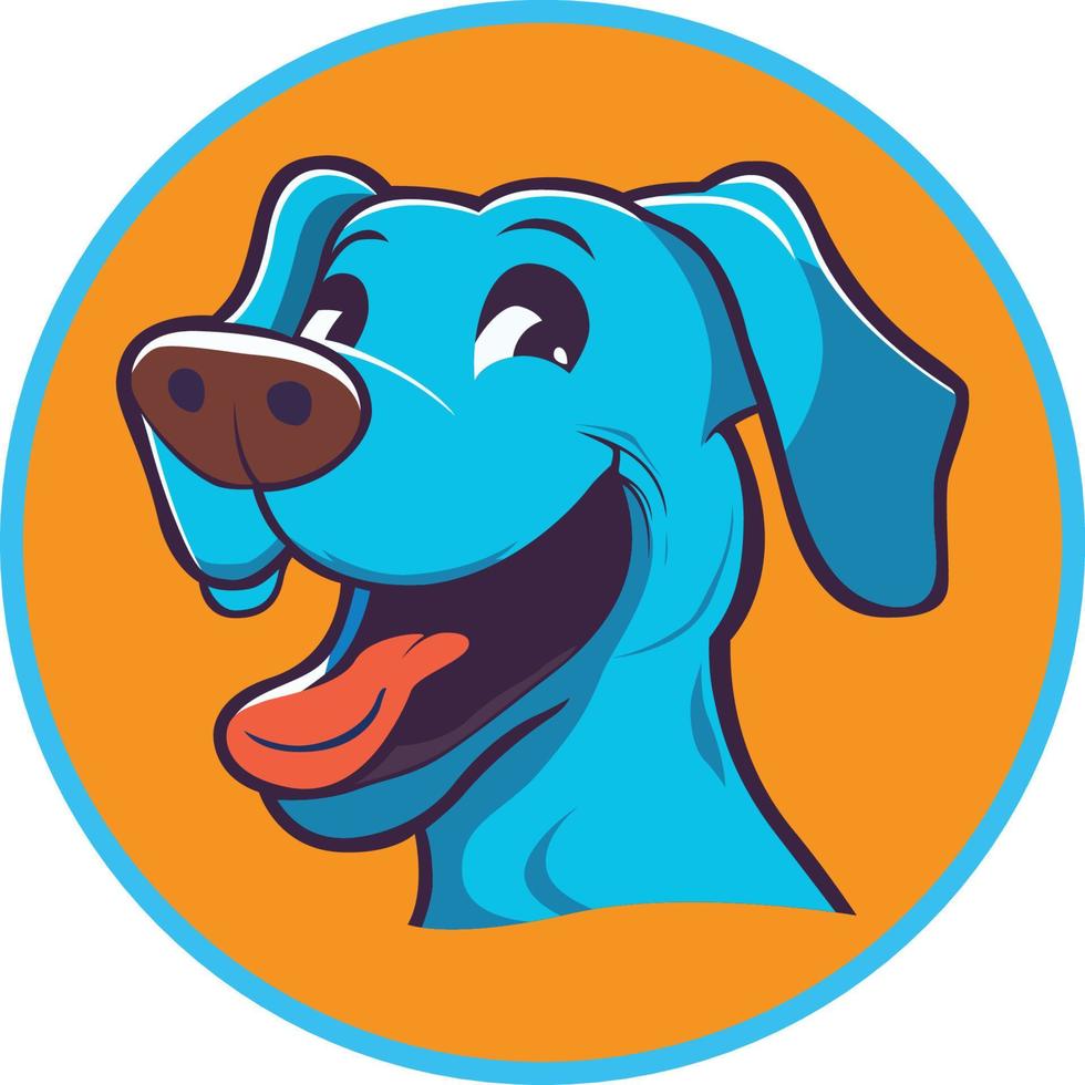 hond glimlachen gezicht logo illustratie vector