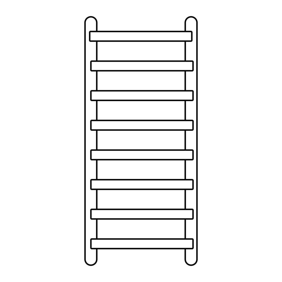 zwart ladder icoon vector illustratie