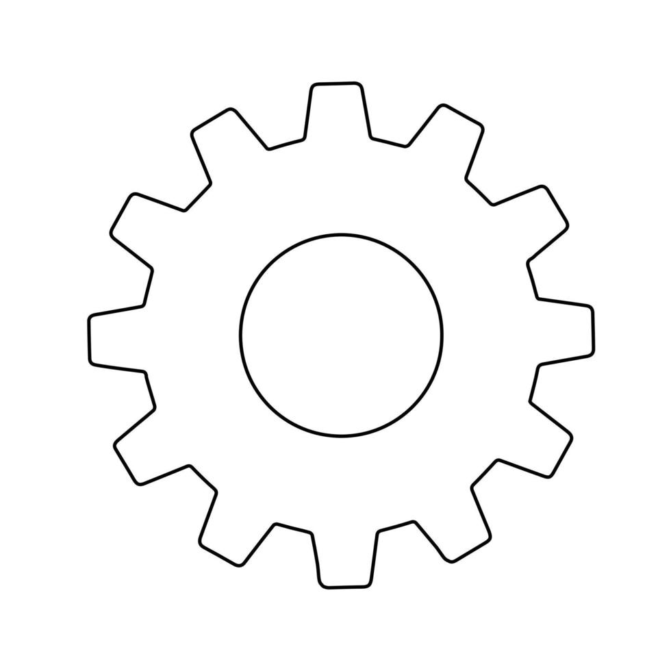 uitrusting teken gemakkelijk icoon Aan achtergrond vector