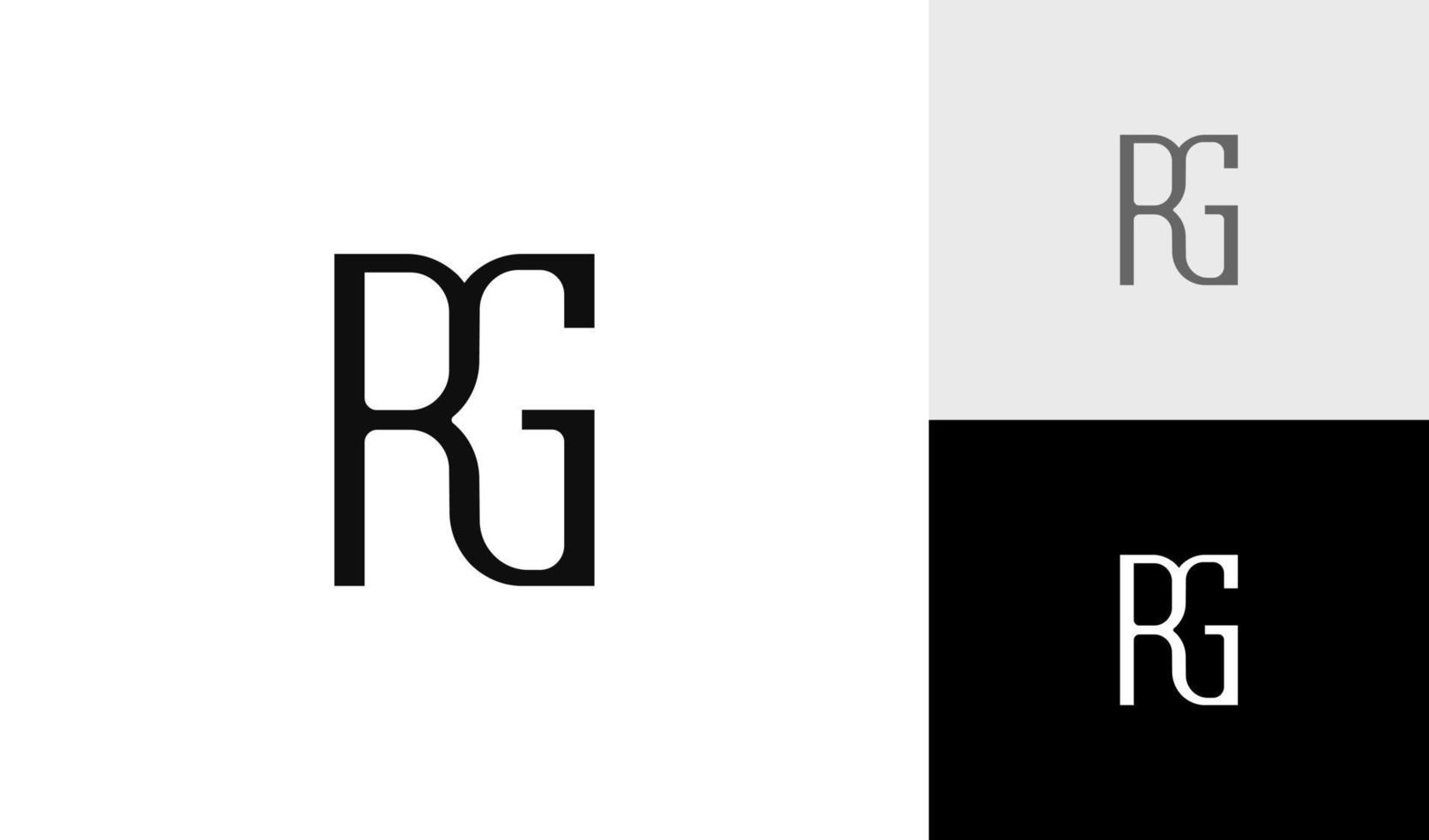 brief rg monogram logo ontwerp vector