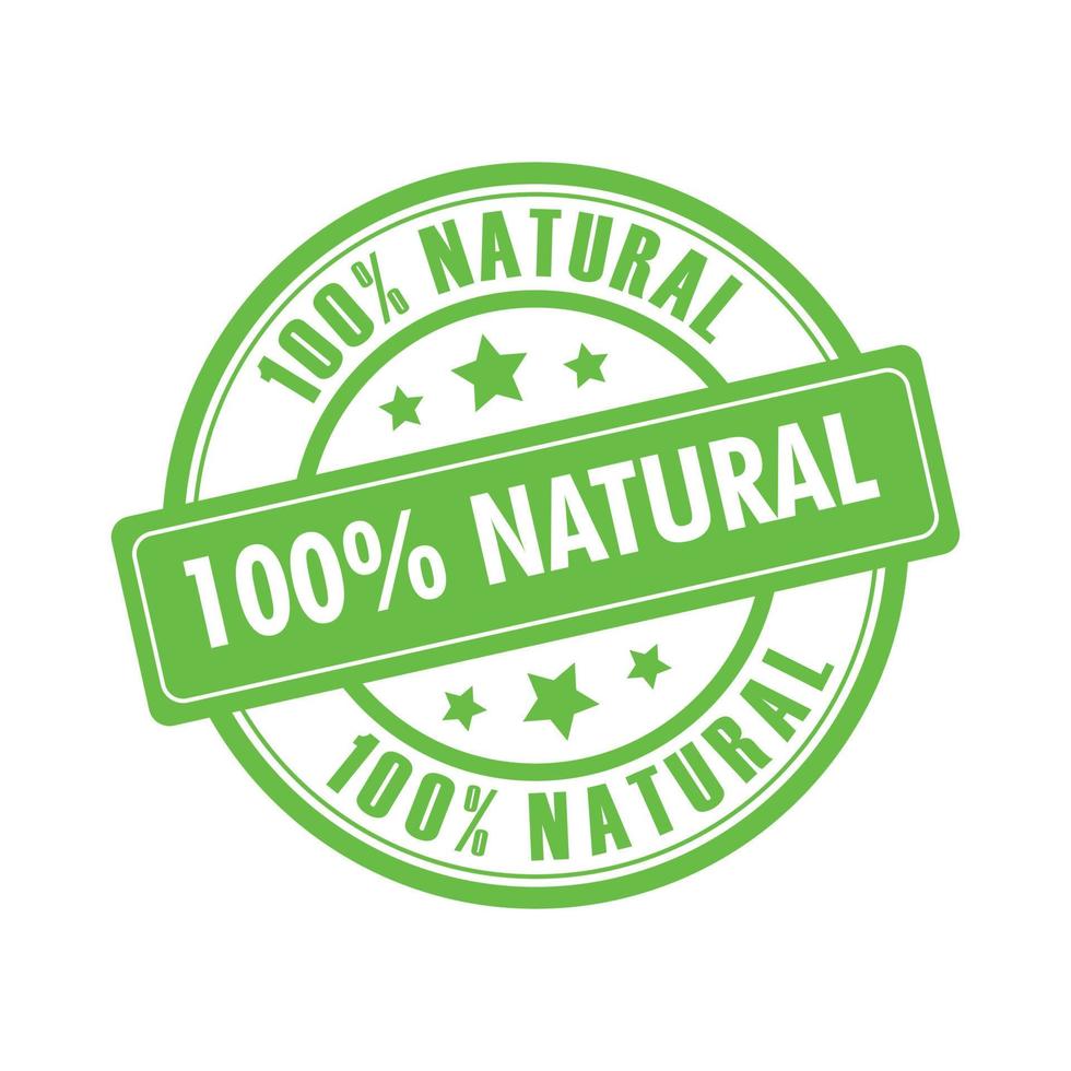 vector 100 natuurlijk voedsel kenteken. eco natuur groen icoon Product etiket of logo vector