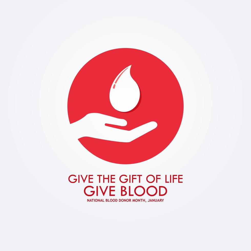schenken bloed campagne vector illustratie ontwerp