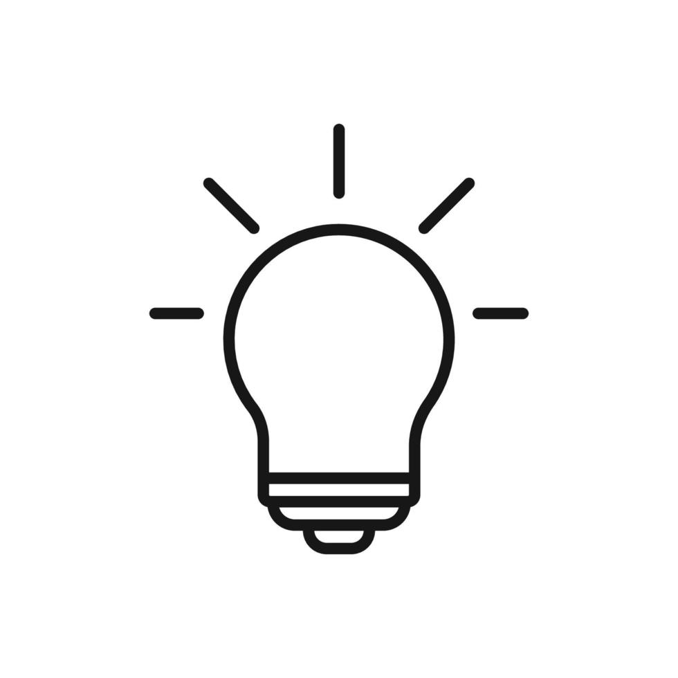 bewerkbare icoon van licht lamp, vector illustratie geïsoleerd Aan wit achtergrond. gebruik makend van voor presentatie, website of mobiel app
