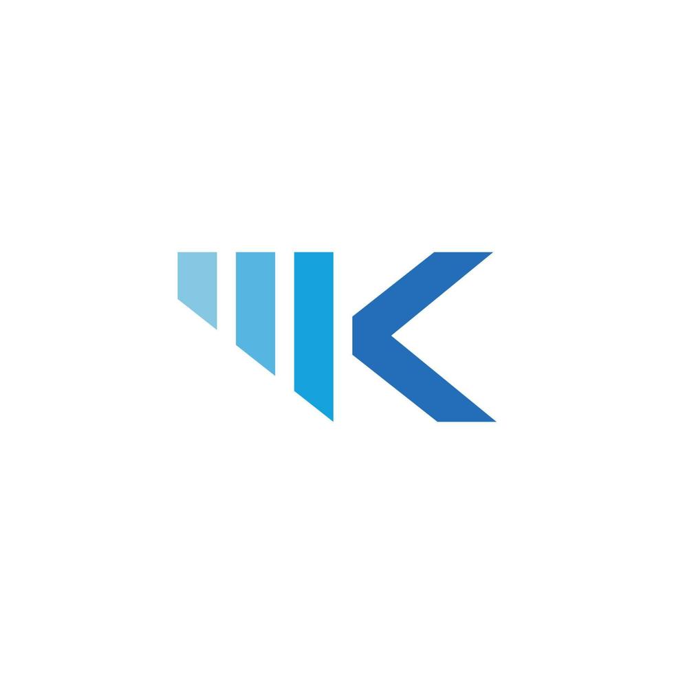 brief m k beweging meetkundig logo vector