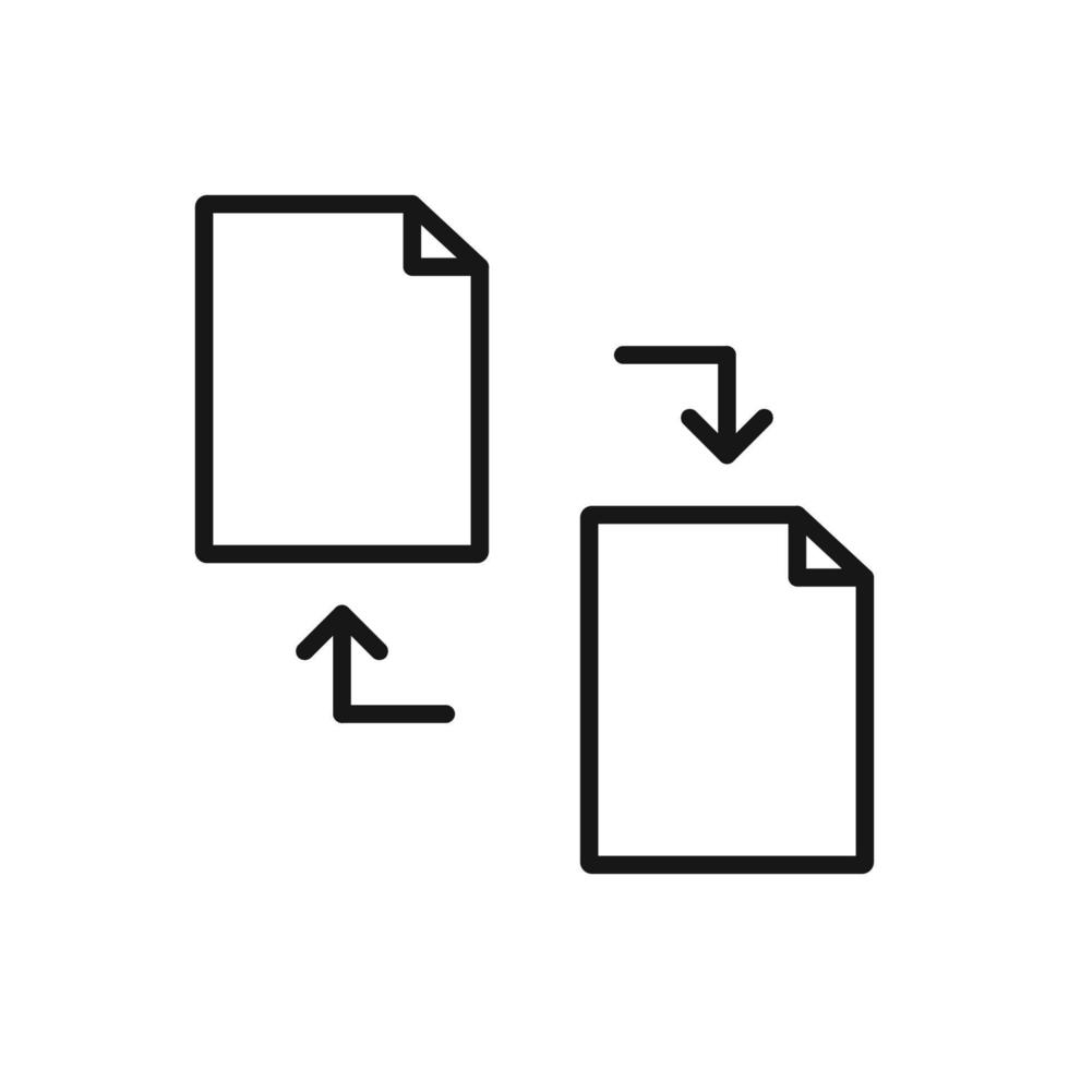 bewerkbare icoon van overdracht het dossier , vector illustratie geïsoleerd Aan wit achtergrond. gebruik makend van voor presentatie, website of mobiel app