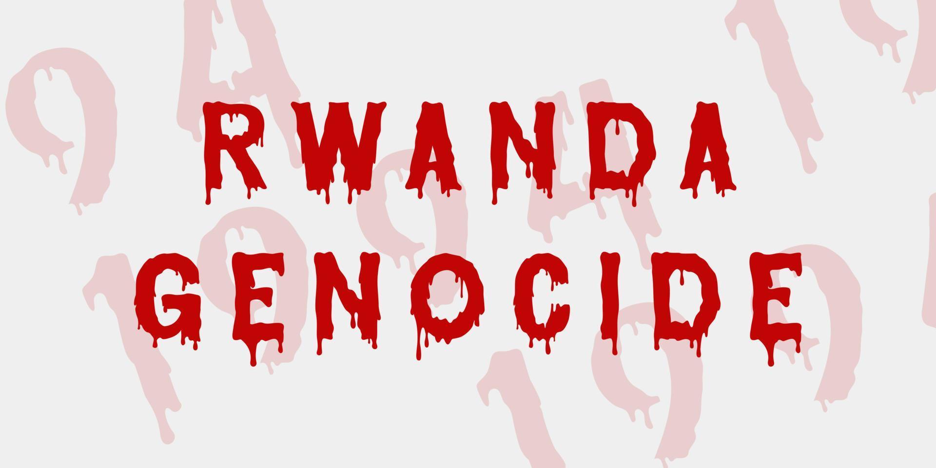 rwanda genocide Aan april 07. Internationale dag van reflectie Aan de 1994 rwanda genocide. ontwerp sjabloon. vector