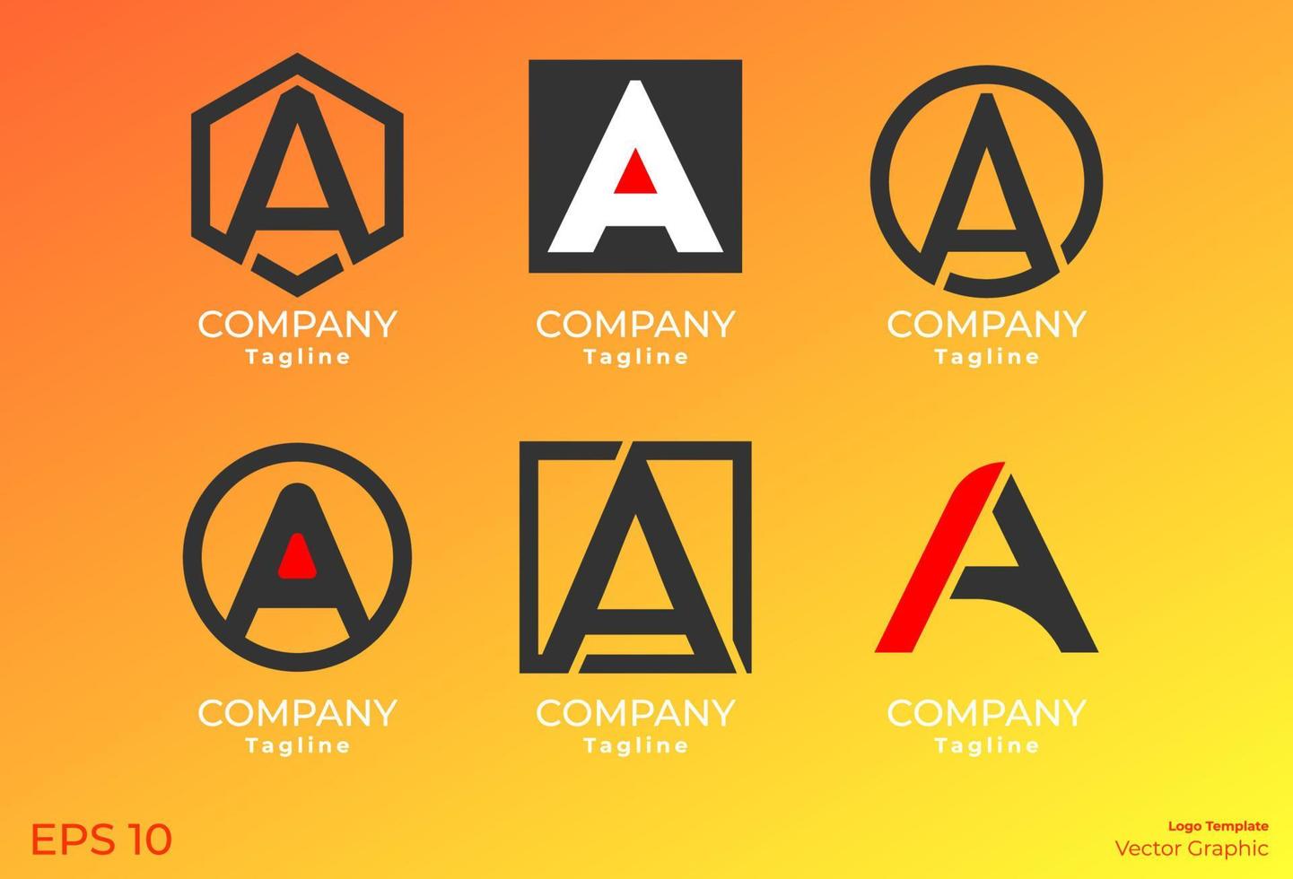 brief 'a' logo. modern minimaal logo sjabloon. logo concept. eps 10. vector grafisch.