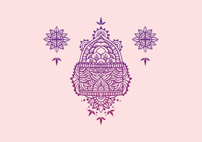 Henna Art vectorillustratie vector