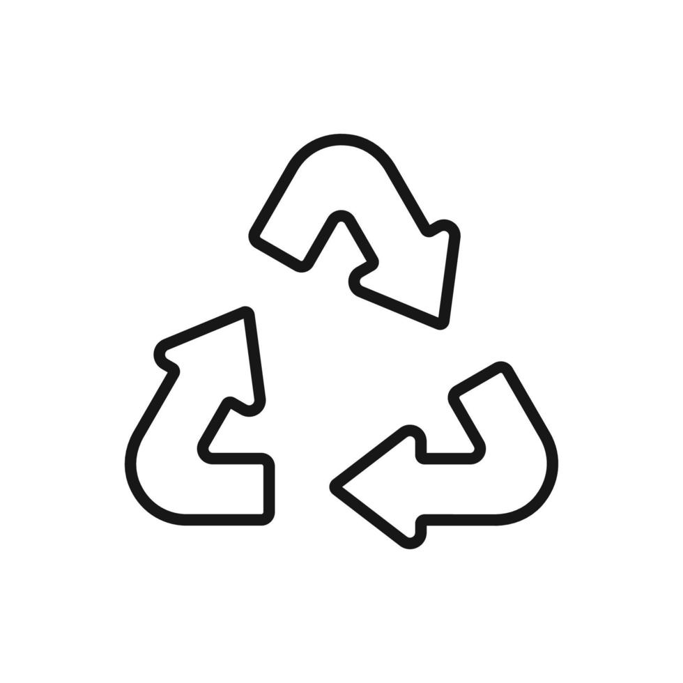 bewerkbare icoon van recyclen, vector illustratie geïsoleerd Aan wit achtergrond. gebruik makend van voor presentatie, website of mobiel app