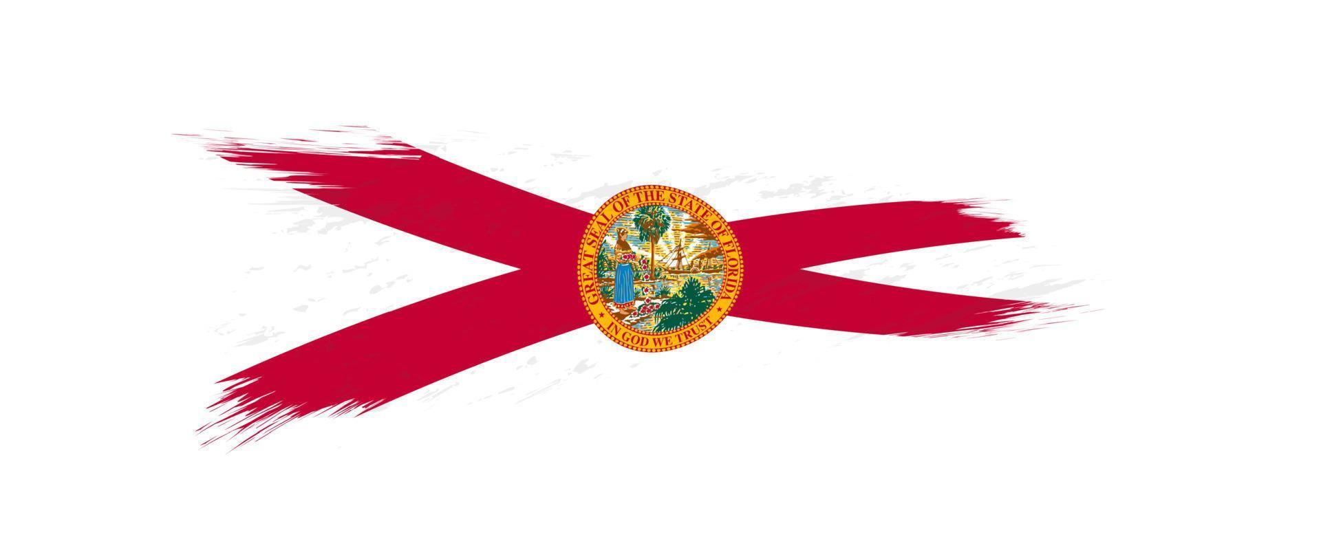 vlag van Florida ons staat in grunge borstel. vector