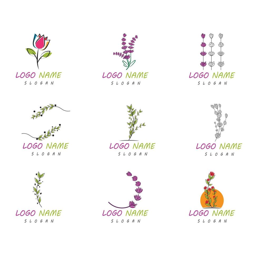 schoonheid bloemist botanische bloem vector ontwerp