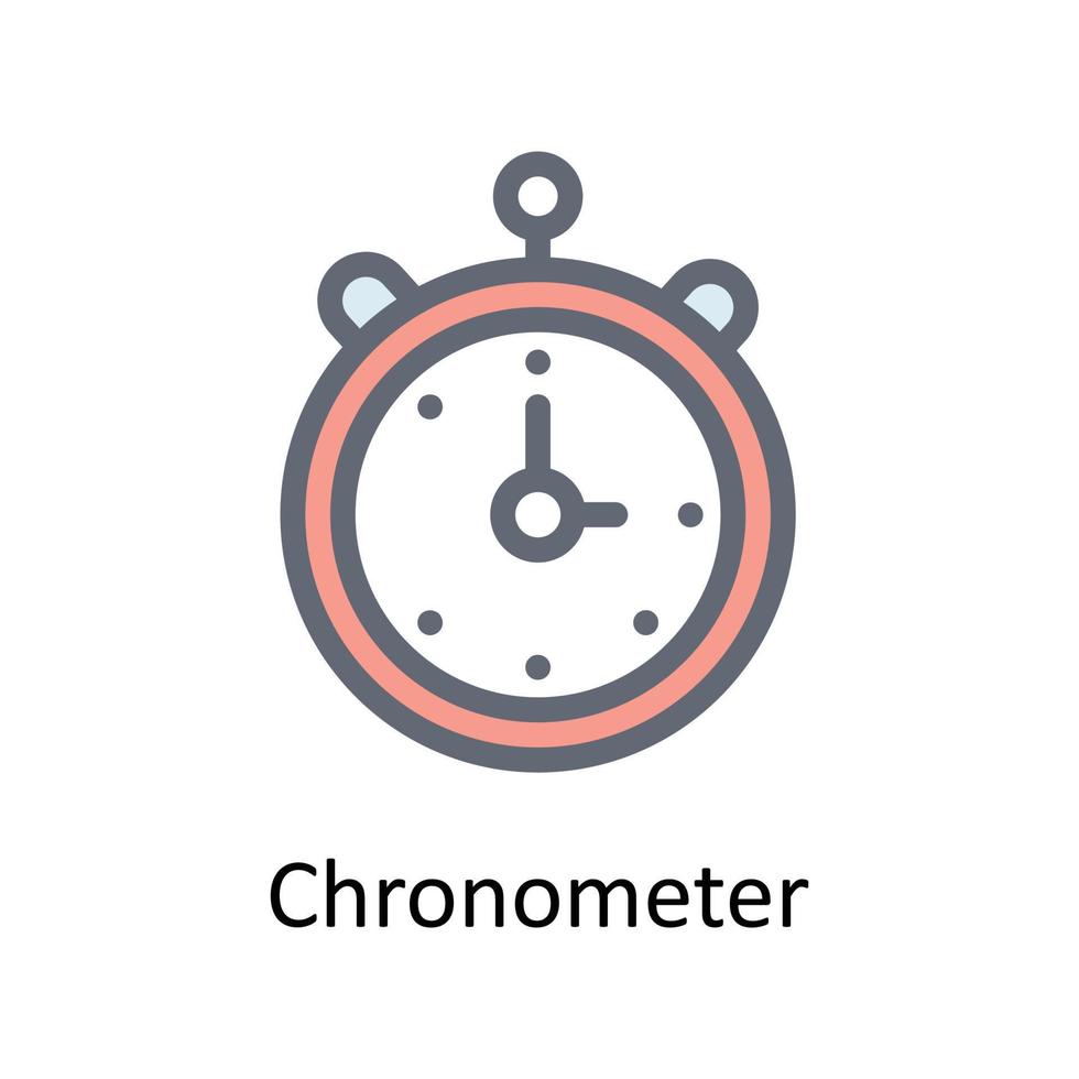 chronometer vector vullen schets pictogrammen. gemakkelijk voorraad illustratie voorraad