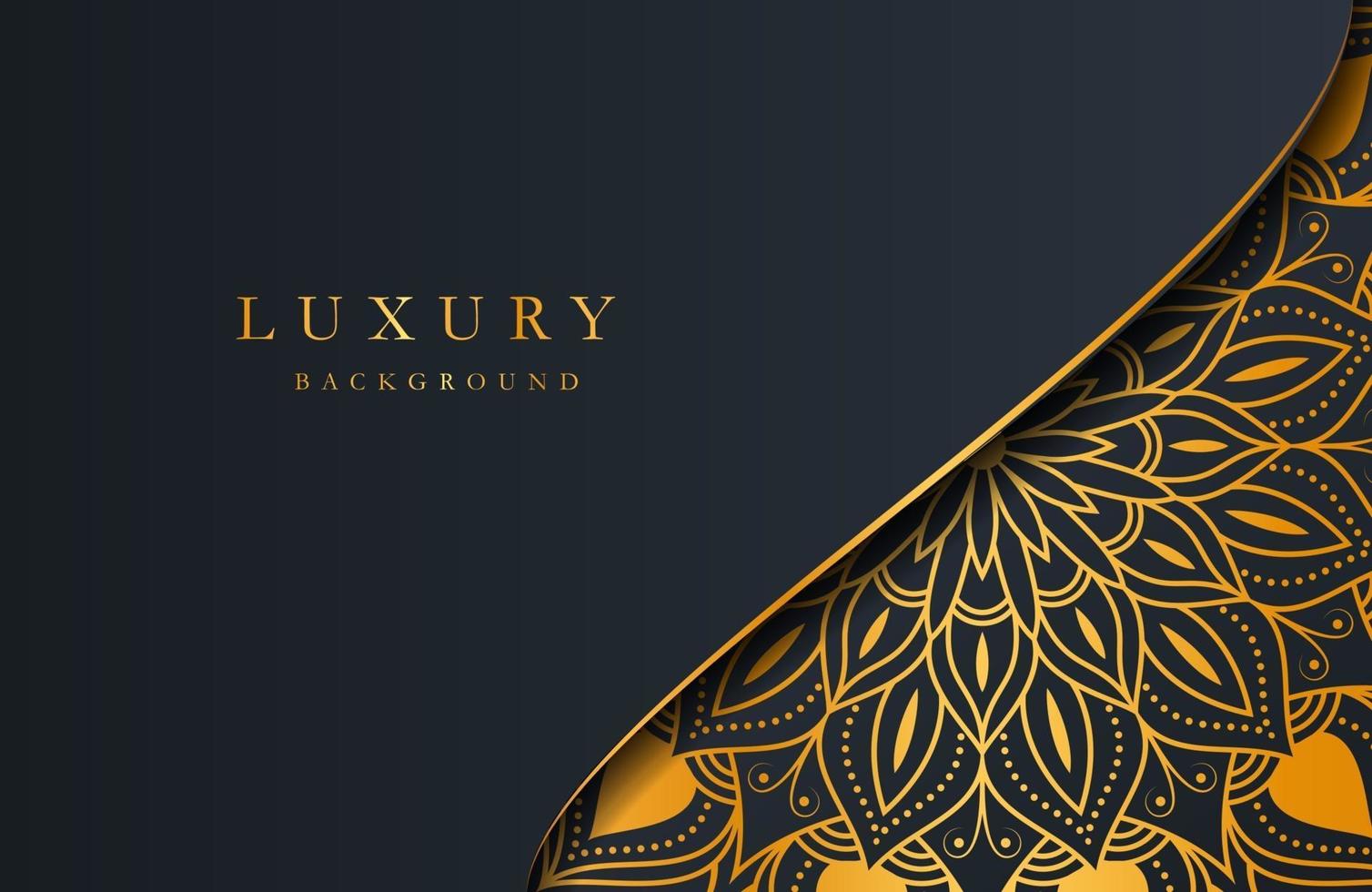 luxe gouden mandala sierlijke achtergrond voor bruiloft uitnodiging, boekomslag. arabesque islamitische achtergrond vector