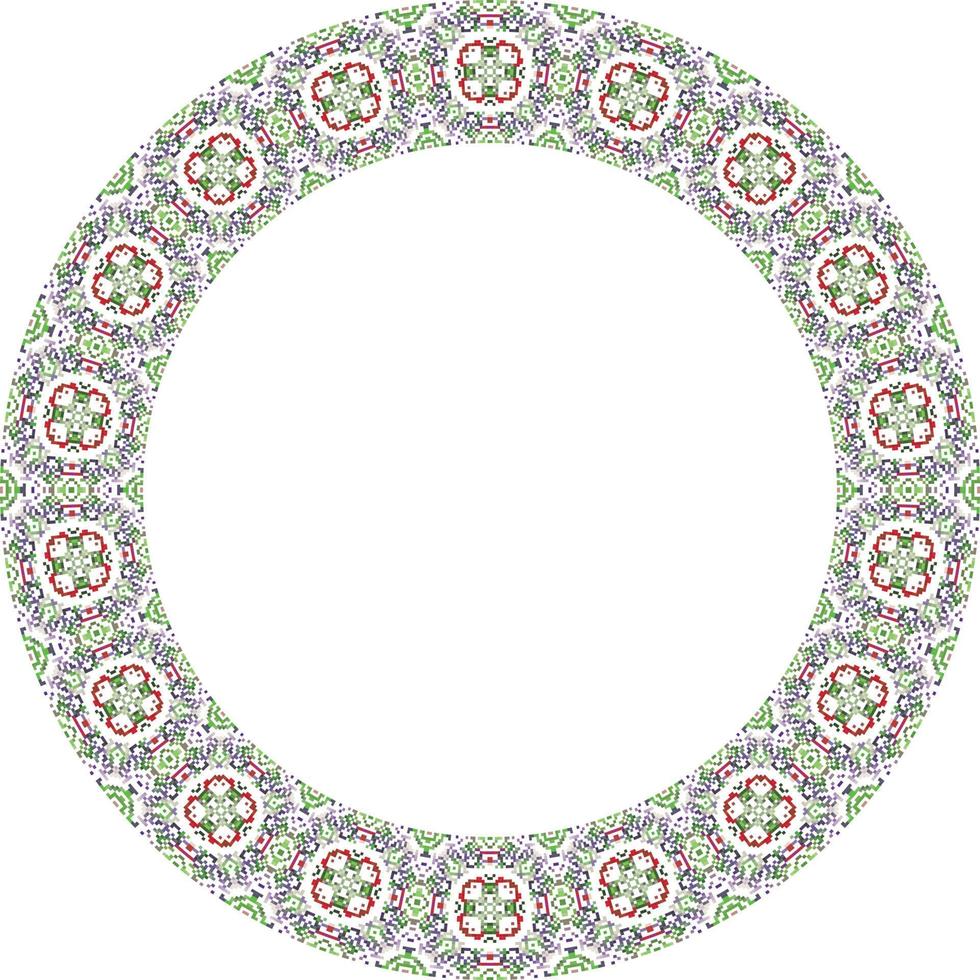 cirkel kader met bloemen ornament. decoratief element voor ontwerp. vector illustratie