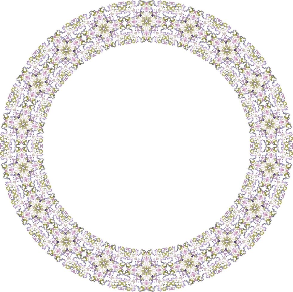 decoratief ronde kader met bloemen patroon. elegant element voor ontwerp in oostelijk stijl, plaats voor tekst. bloemen grens. kant illustratie voor uitnodigingen en groet kaarten. vector