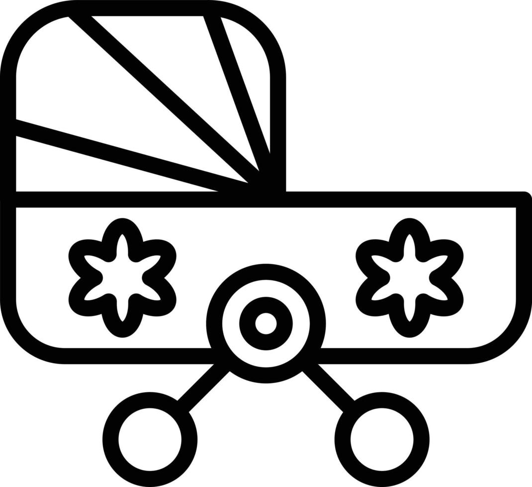 vector ontwerp baby wandelwagen icoon stijl