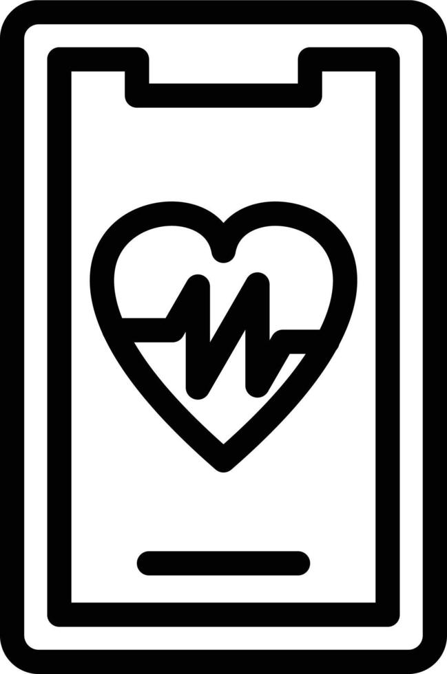 vector ontwerp mobiel hart tarief icoon stijl
