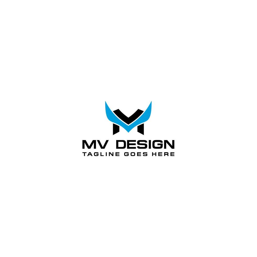 eerste brief mm mu um mv vm minimalistische logo ontwerp vector