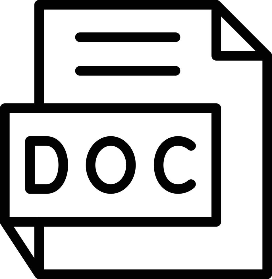 vector ontwerp doc icoon stijl