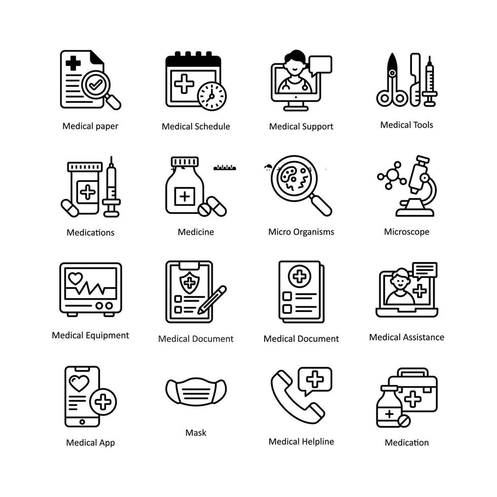 medisch vector schets icoon ontwerp illustratie. medisch symbool Aan wit achtergrond eps 10 het dossier reeks 1