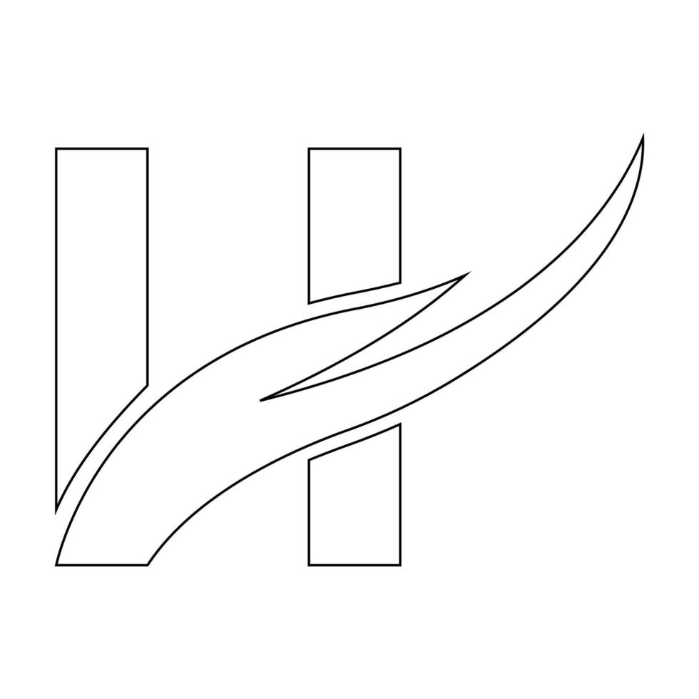 brief h icoon illustratie vector