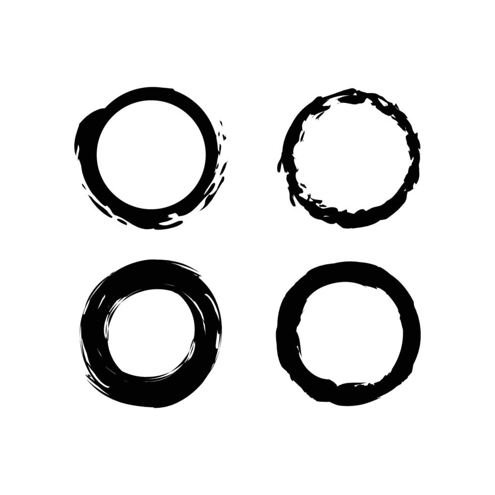 cirkel borstel kader kunst illustratie vector