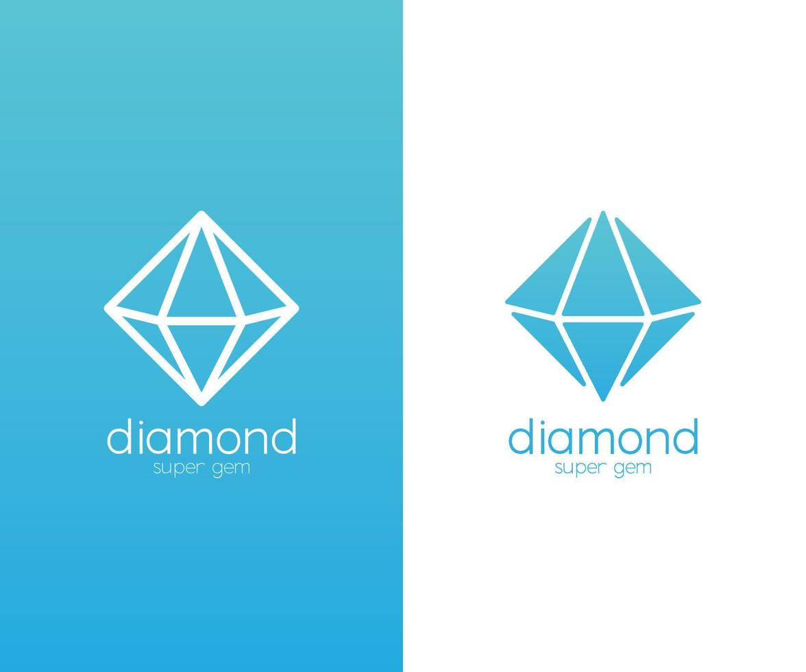 glimmend edelsteen diamant illustratie logo vector