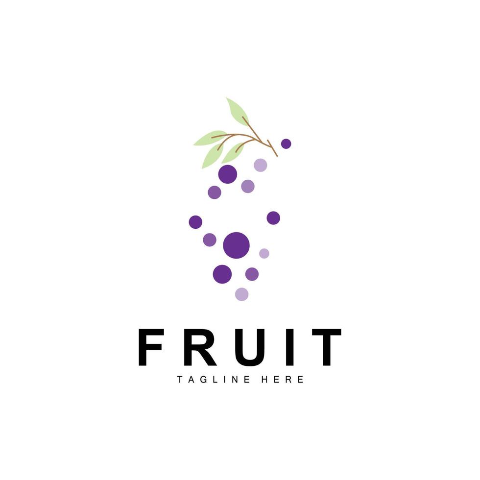 druif logo, boerderij fruit vector, vers Purper fruit ontwerp, druif Product icoon, fruit winkel vector