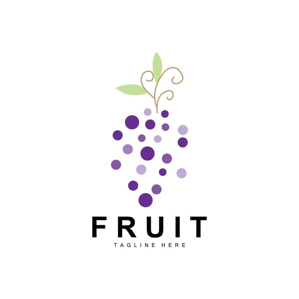druif logo, boerderij fruit vector, vers Purper fruit ontwerp, druif Product icoon, fruit winkel vector