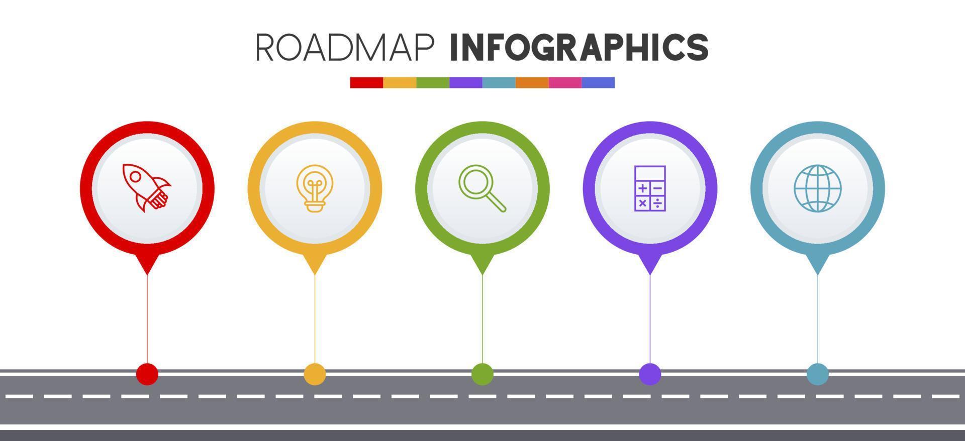 infographics ontwerp sjabloon en pictogrammen met 5 opties of 5 stappen vector