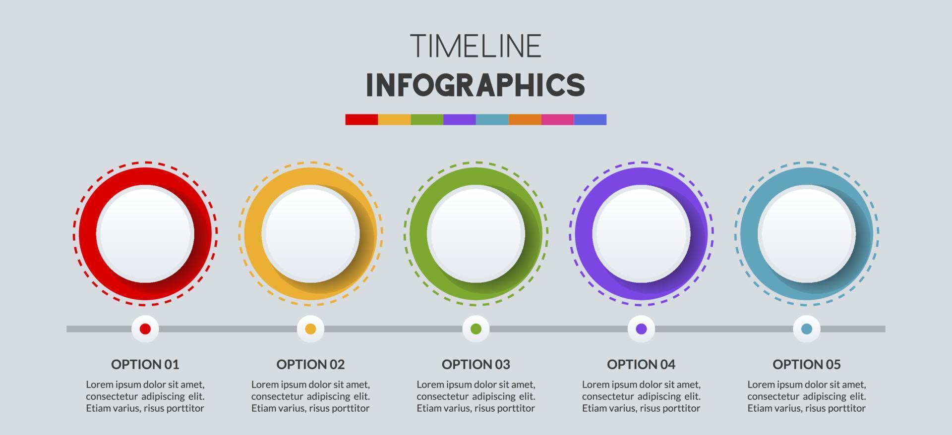 infographics ontwerp sjabloon en pictogrammen met 5 opties of 5 stappen vector