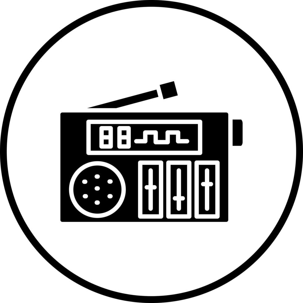 digitaal radio vector icoon stijl