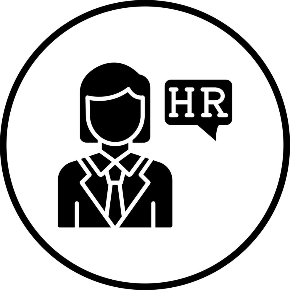 hr specialist vrouw vector icoon stijl