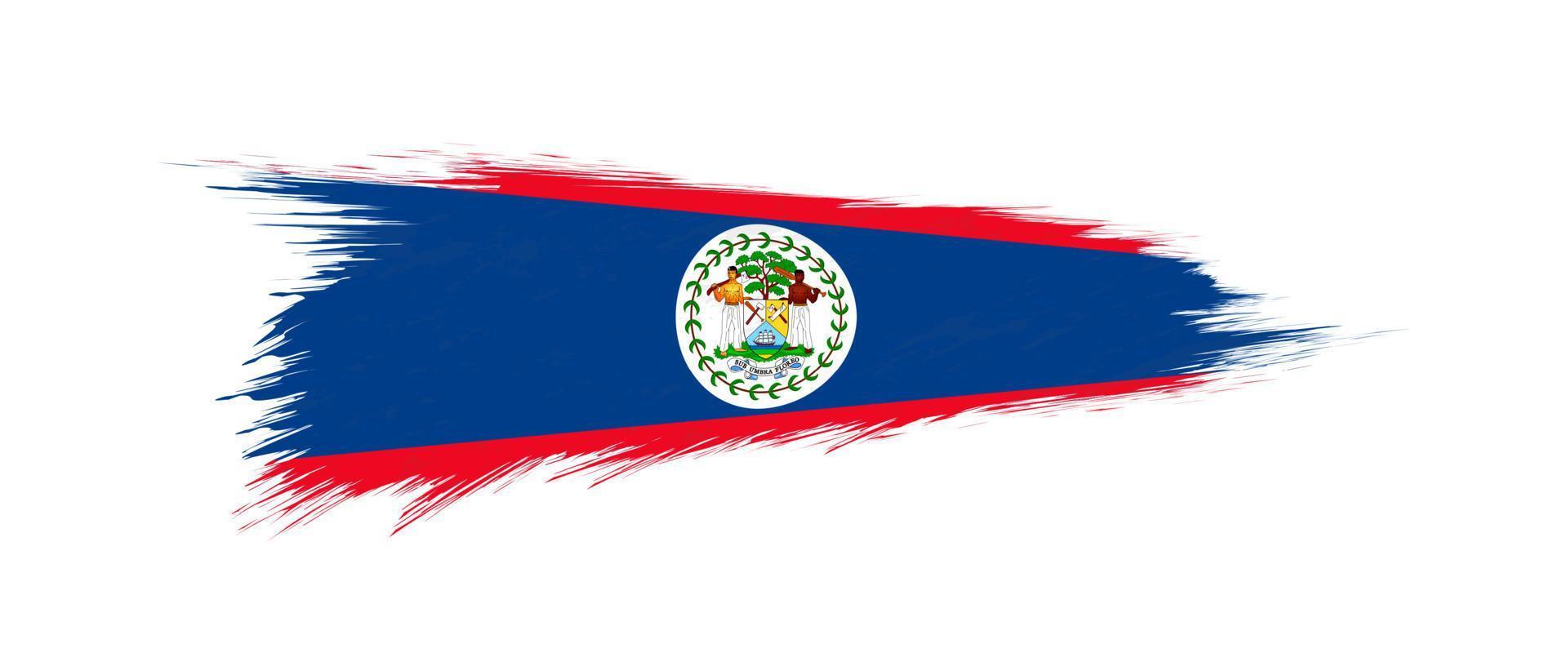 vlag van Belize in grunge borstel hartinfarct. vector