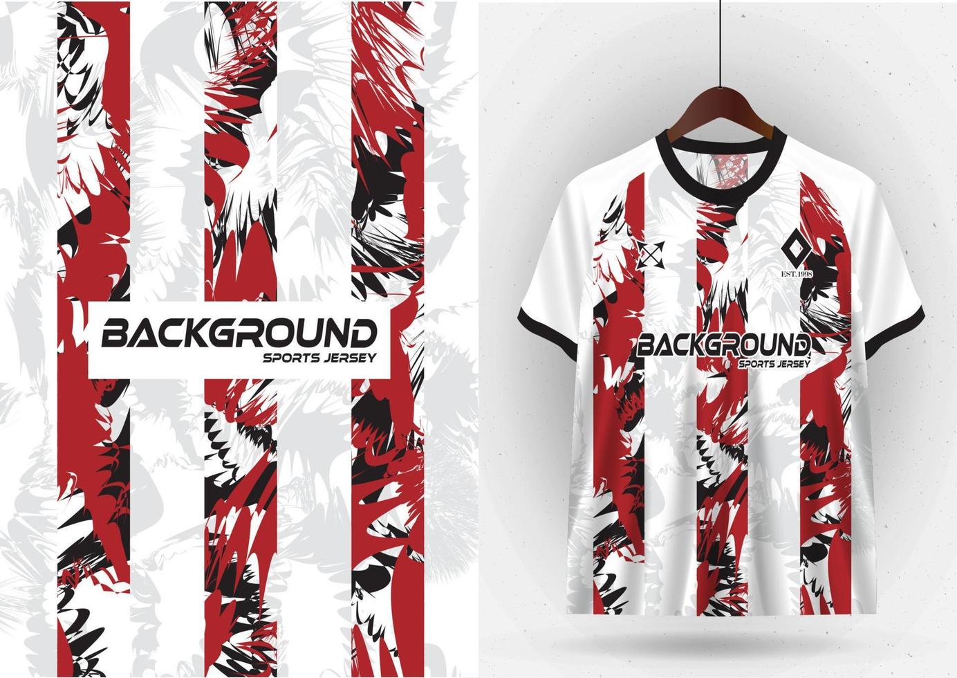 mockup t-shirt sport ontwerp sjabloon, voetbal Jersey mockup voor voetbal club. uniform voorkant en terug visie vector