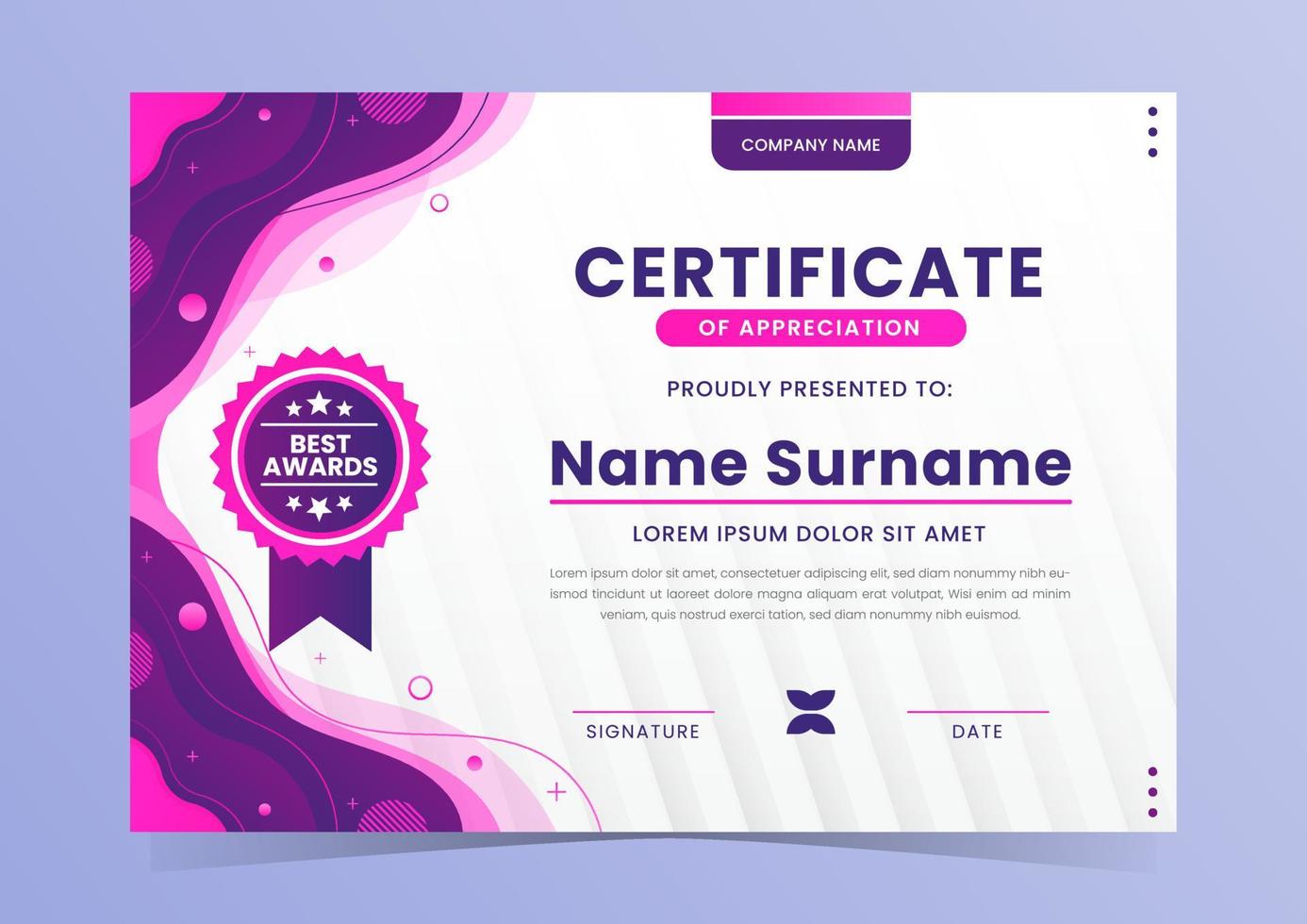 creatieve certificaatsjabloon vector