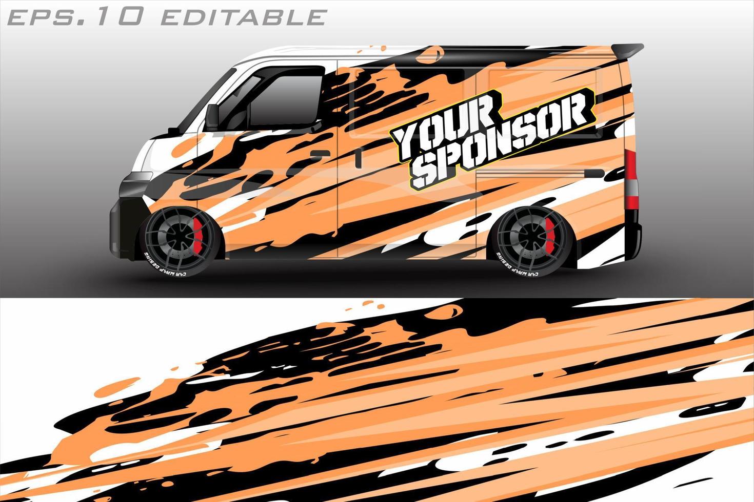 racing auto inpakken ontwerp voor voertuig vinyl stickers en automotive bedrijf sticker kleurstelling vector