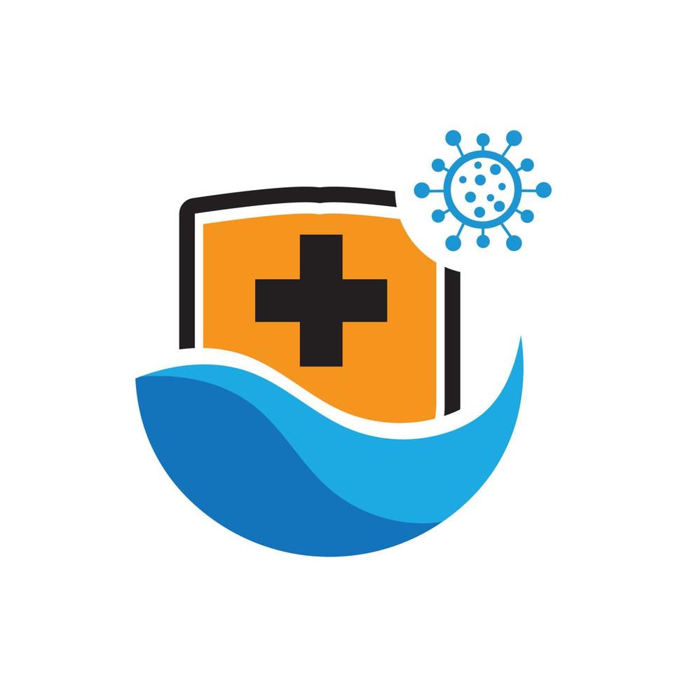 virus bescherming logo afbeeldingen illustratie ontwerp vector
